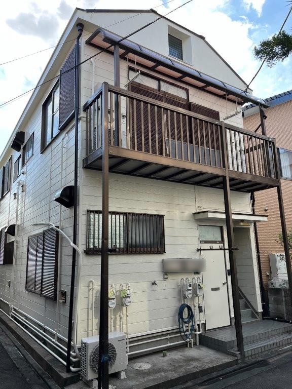 足立区竹ノ塚の賃貸アパート 外壁・屋根塗装 施工事例