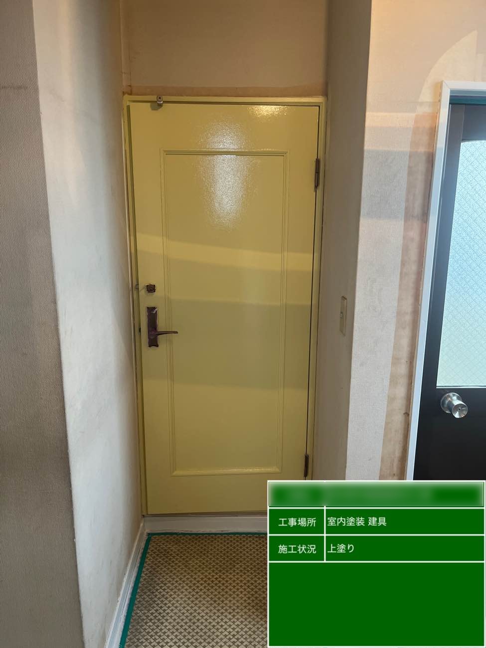 室内建具ドア 上塗り後 仕上がり
